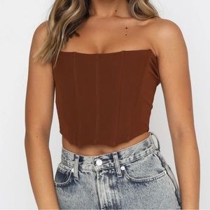 White Fox Boutique Patience Corset Top 🤍🦊🤎